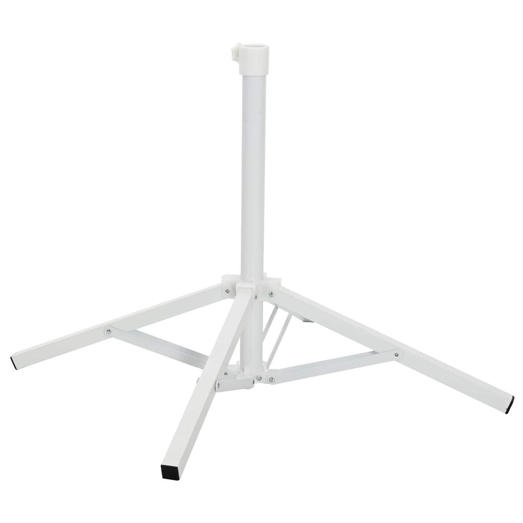 Umbrella Stand White Steel for 25 32 mm Pole