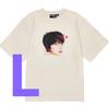 [USED] Official RUNSEOKJIN T-shirt, Beige, Korean Goyang, Jin Face Tee