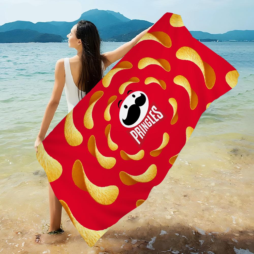 Mode P-Pringles L-LLC Große Mikrofaser-Strandtücher Schnelltrocknendes Handtuch Sandstrandtücher Handtuch für Pool Reisen Schwimmbad Yoga