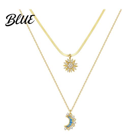 Comfortable Necklace 1 Set Sun And Moon Necklaces Couples Matching