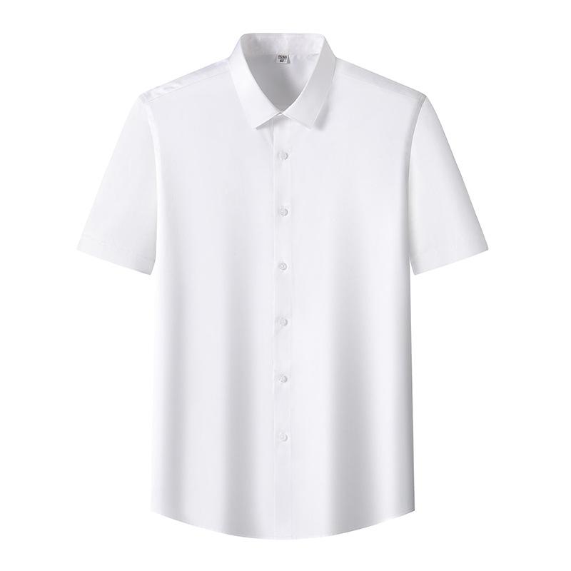 6XL Men's Short Sleeve Shirt Summer New Style Ice Silk Ice Feeling High Quality Large Size No Iron Business and Leisure