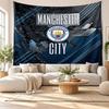 Arazzo da Parete Manchester City, Tessuto Morbido da Appendere, Sfondo Decorativo per Camera da Letto, Arte da Parete per la Casa