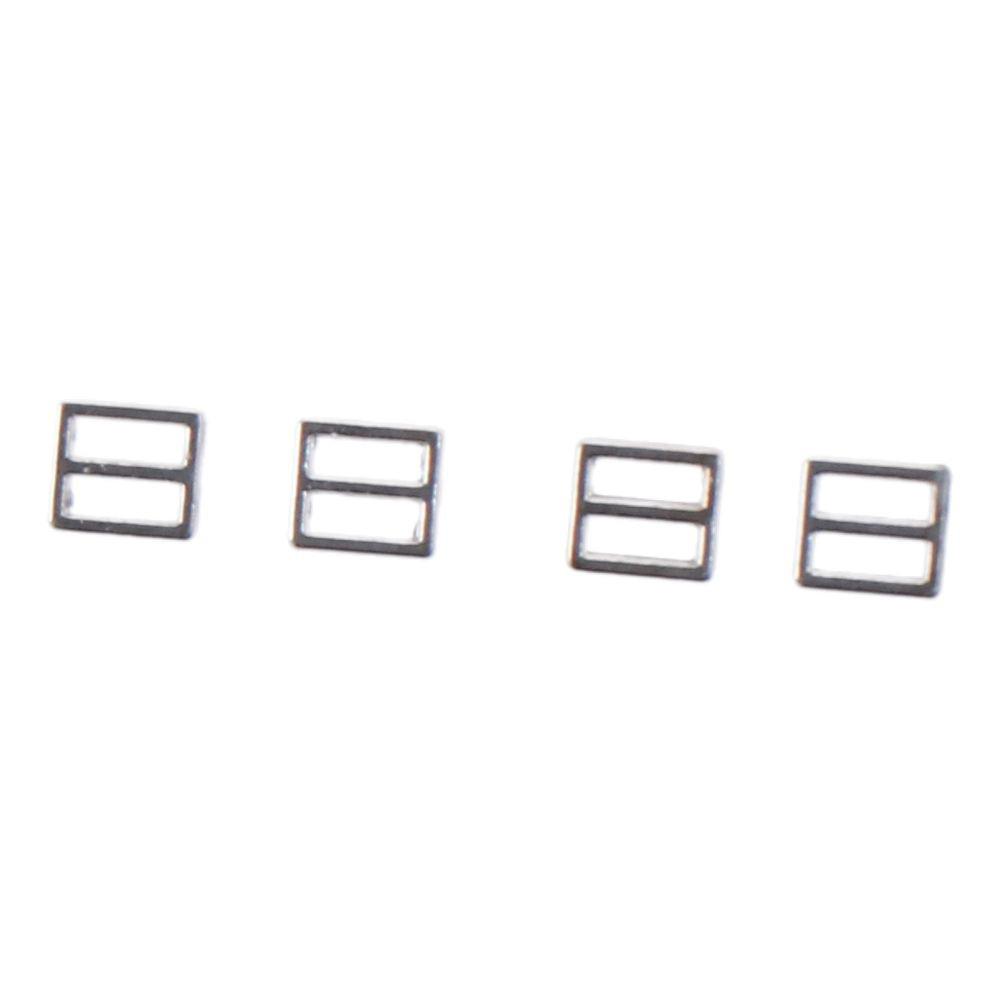 100pcs 4mm Miniature Doll Belt Buckles Sliver Rectangle Adjuster  for Sewing Accessories