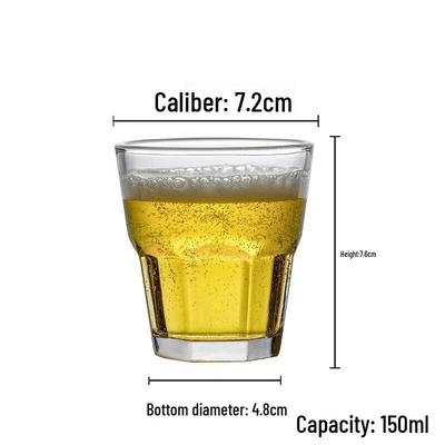 HANDUNYOU Tempered Octagonal Glass Cups