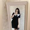 Doll collar black dress children's summer new small man high sense small fragrance Hepburn style small black dress