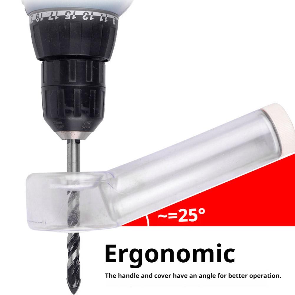 Rotatable Drill Dust Collector with Tilting Nozzle Ergonomic Plastic Dust Box for Power Drill Efficient Hole Drilling Tool