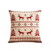 Festive Soft Christmas Pillow Covers 2D Printed Deer Throw Cushion Case Square Plaid Xmas Tree Pillowslip Living Room Decor