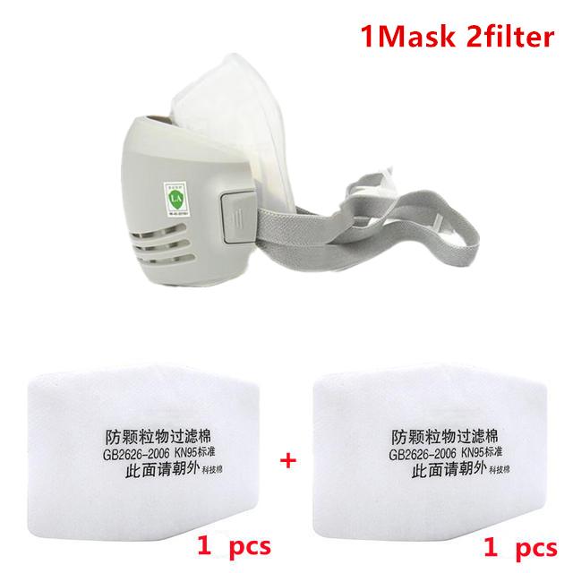 Dust-proof Half Face Mask with Filter, Cotton Respirator, Anti Industrial Construction, Dust Haze Fog, Safety  Mask, 20Pcs