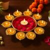 Diya Urli Bowl For Diwali Decorative, Urli Bowl For Water, Flowers & Candles