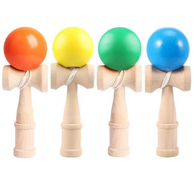 Heculos Kendama Conjunto de 4 (Amarelo, Azul, Verde, Laranja) Kendama para Aulas de Kendama, Prática e Competição