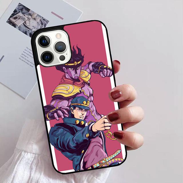 Jotaro Kujo Star Platinum JoJo Anime Phone Case for iPhone 11 12 13 14 Pro Max Mini XR XS SE 2020 7 8 Plus Samsung S21 S22 Coque
