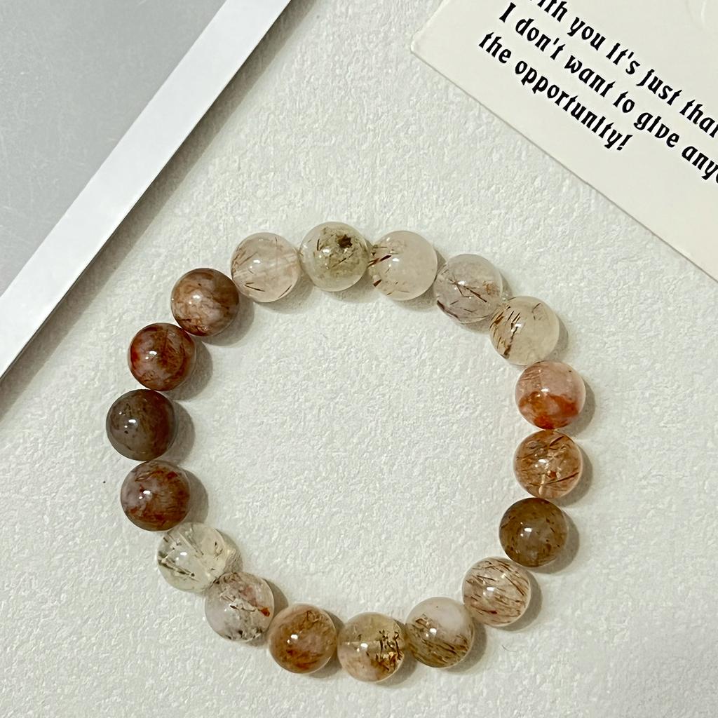Women Natural Crystal Beaded Bracelets 8mm 10mm 12mm Round Yoga Bead Stretch Bangle Handmade DIY Jewelry Gift