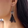 New Halloween Asymmetric Skull Skeleton Drop Earrings for Women Gothic Punk Long Tassel Earrings Girl Party Jewelry Gifts