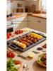 Double-Sided Cast Iron Griddle: Home & Outdoor BBQ, Thickened, Non-Coated, Induction Compatible