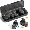 Portable 7 Days Am & Pm Pill Organizer 2 Times a Day Medicine Organizer Weekly Pill Case Moisture-proof Medicine Box for Travel