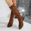 Fashionable New Anti Slip Comfortable Banquet High-heeled Women's Shoes Women's Winter Round Toe Sexy Long Leg Knight Boots