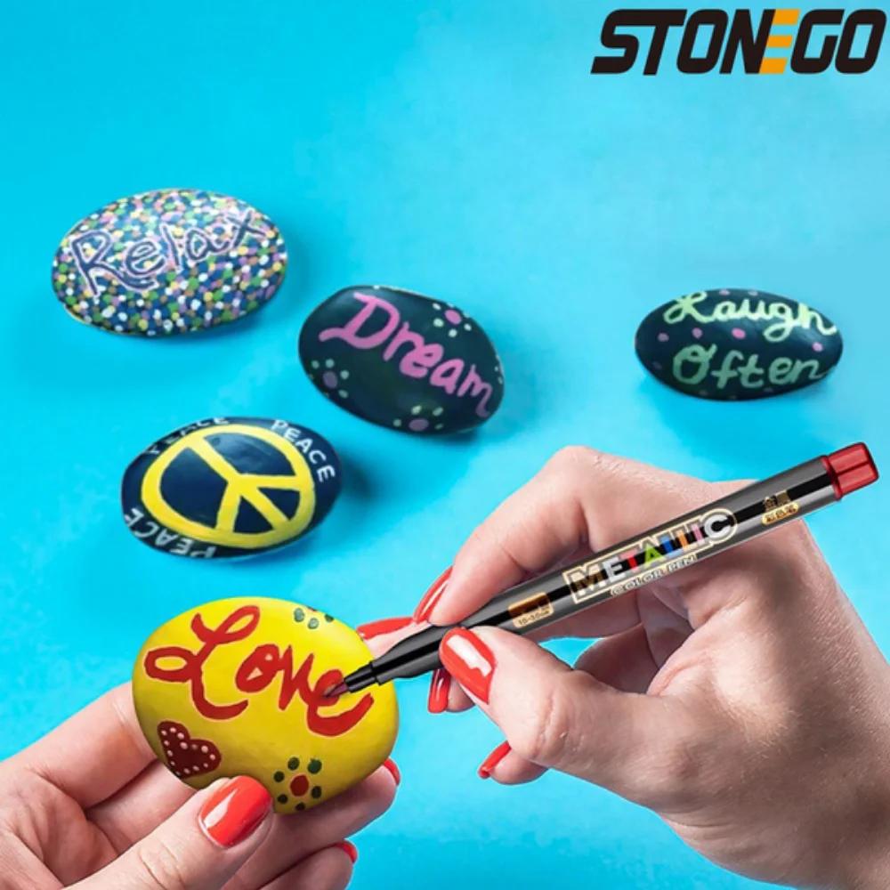 8 Color Metallic Water Paint Marker Pen Permanent Drawing Art Supplies Marker Pens for Painting Calligraphy