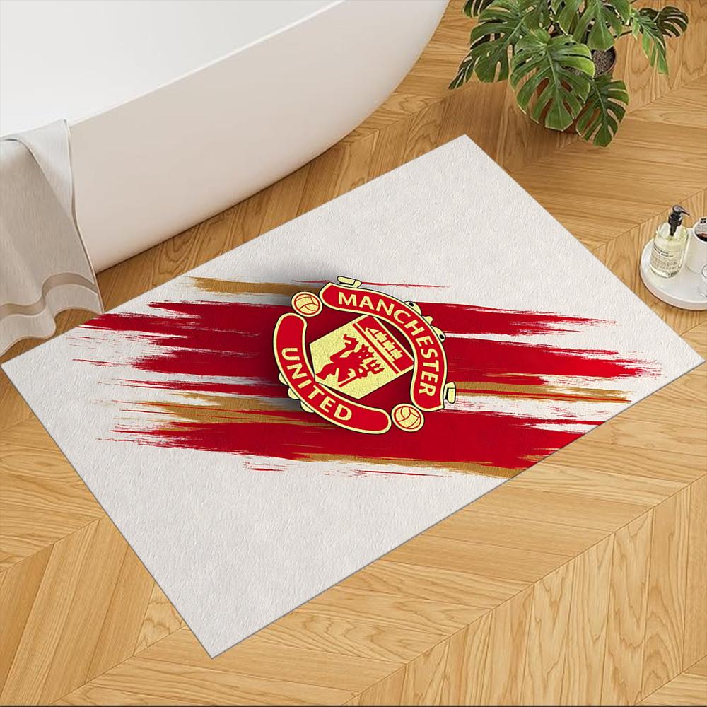 Red Devils United Pride 2D Printed Floor Mat Soft Plush Non-slip Bottom Corridor & Entryway Fashionable Home Decor Valentine's Day Gift