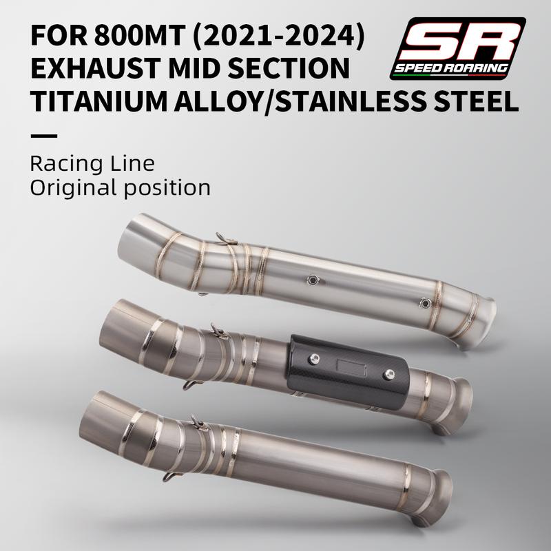 Slip On For CFMOTO 800MT 800 Mt CF800-5A 2021 2022 Motorcycle Exhaust Escape Moto Modify Titanium Alloy Middle Tube Link Pipe