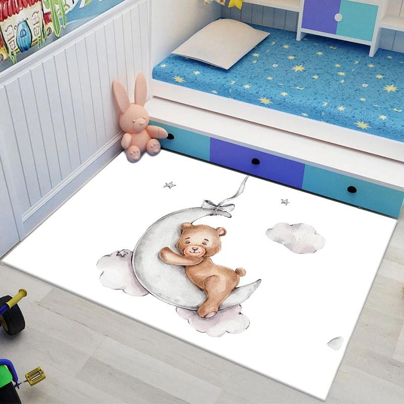 Bär Teppich Wohnzimmer Teppiche Rutschfeste Bodenmatte Lounge Teppich Kinderzimmer Matte Kinderteppich Baby Spielmatte Schlafzimmer Heimdekoration