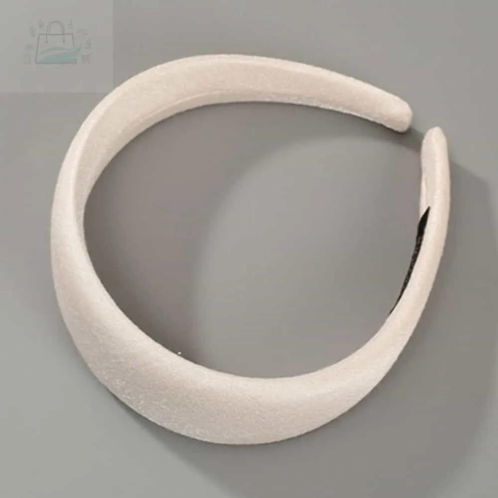 GSTORE Goddess Hairband, Feminine Hairband, Comfortable Ear Band, Headache-Free Headband, Ivory Satin Pearl Volume Hairband