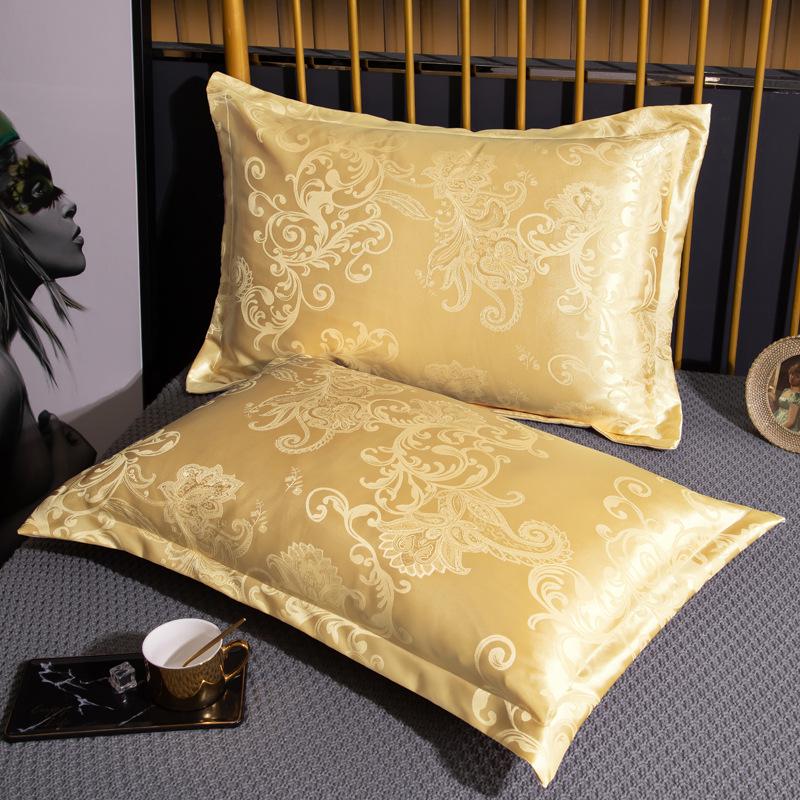 Summer Ice Silk Jacquard Pillowcase for Student Dormitory