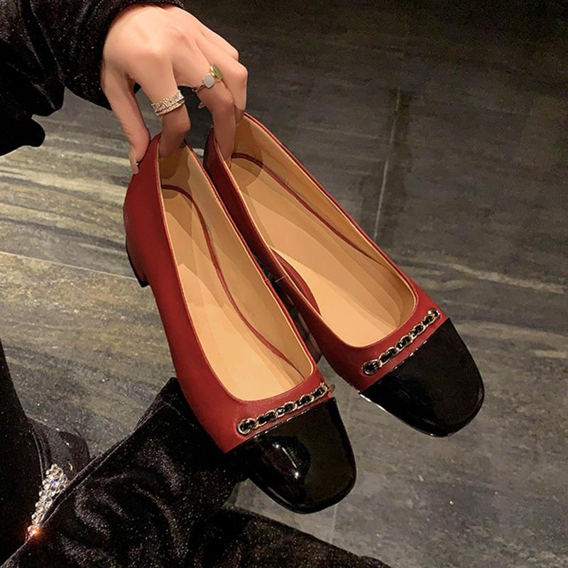 3CM Women's Genuine Leather High Heel Shoes Spring Fashion Leisure Wedding Women Heels Shoes Concise Mature Heels Pumps 34-39