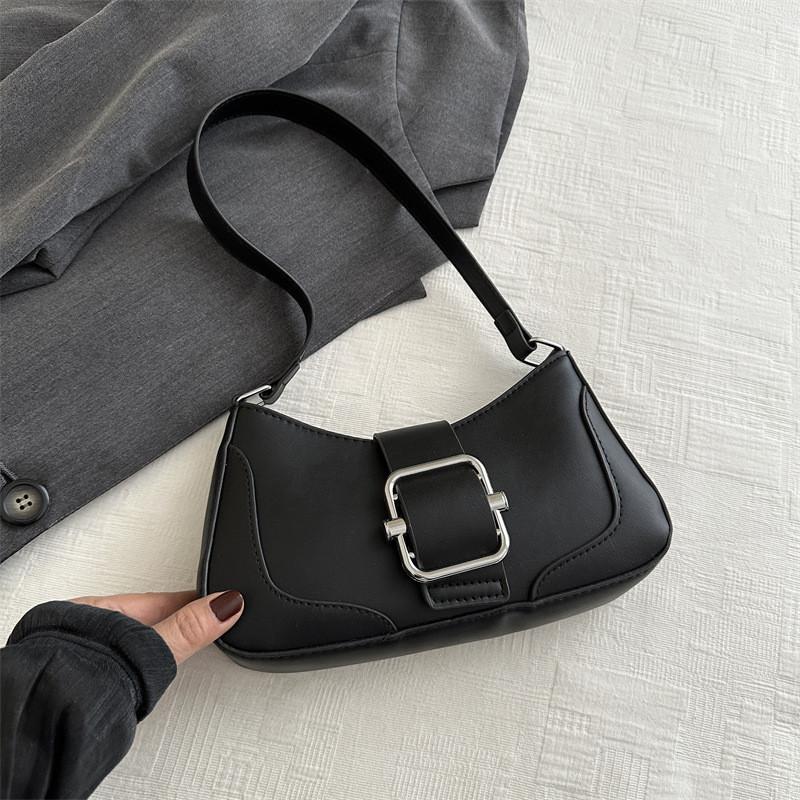 Elegant Spring Shoulder Bag For Women Trendy Pu Crossbody Bag With Exquisite Sewing Urban Fashion