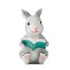 Handicraft Rabbit Reading Book Statue Resin Crafts Garden Animal Statue  Garden Courtyard Decor