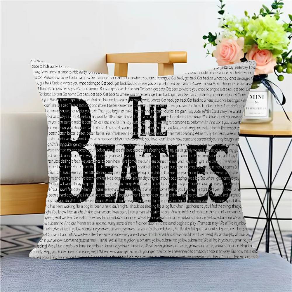 

Співак гурту The B-Beatles Наволочка Декоративна подушка Наволочка Вітальня Диван Домашній декор На замовлення 18x18Inch
