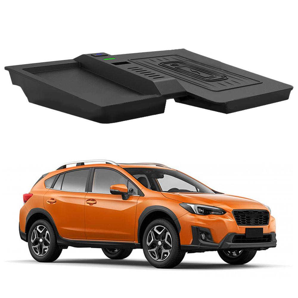 15W Car Wireless Charger for Subaru Crosstrek XV 2018-2024 Cordless Charge Board Fast Charging Adapter Plate Quick Charger Pad