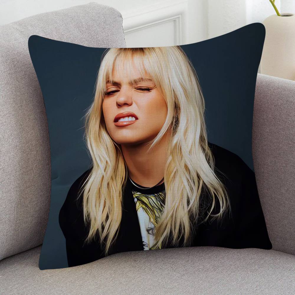 Singer Renee Rapp Cute Cartoon Twodimensional Pillowcase Bedroom Sofa Cushion Cover Nap Pillow Cover