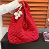 Sweet Crochet Shoulder Bag Leisure Woven Totes Bag New Beach Hollow Handbag  Travel
