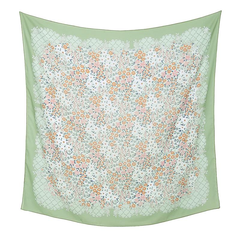 Autumn and winter hot-selling new floral printing large-size square scarf women's popular Malay women's headscarf