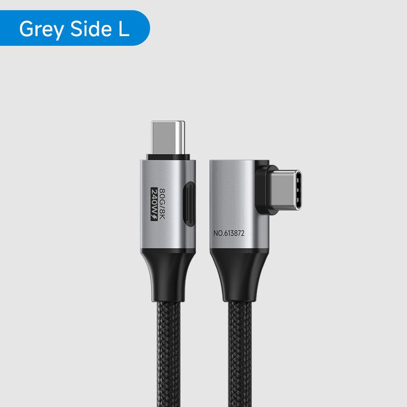 

Hagibis USB C to USB C Right Angle Cable 240W 90 Degree Type C Car Fast Charging Cable 80Gbps for Thunderbolt 5 iPhone Macbook 0.15m