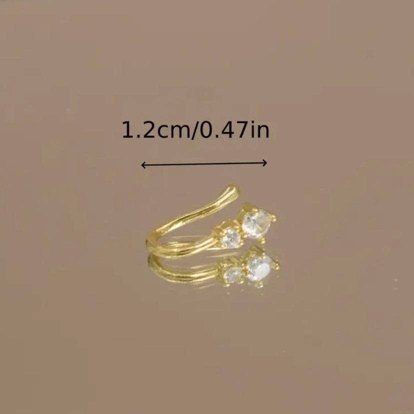European and American Fashion Zirconia Nose Ring with U-shaped Clip for Women