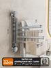 No Need To Drill Suction Cup rotating towel rack bathroom multi-bar folding rack Toilet towel rack Kitchen storage rack