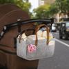 Large Capacity Felt Diaper Storage Bag Foldable with Handle Infant Diaper Bag Portable Baby Stroller Hanging Bag Nursery