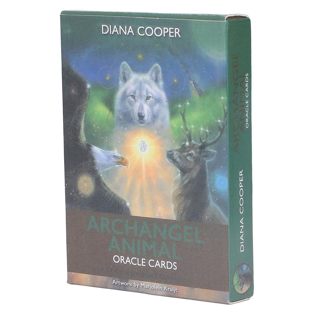 Englische Tarotkarte Tiermuster Wahrsagerei Tarotdeck Brettspiel für Feiertagsparty