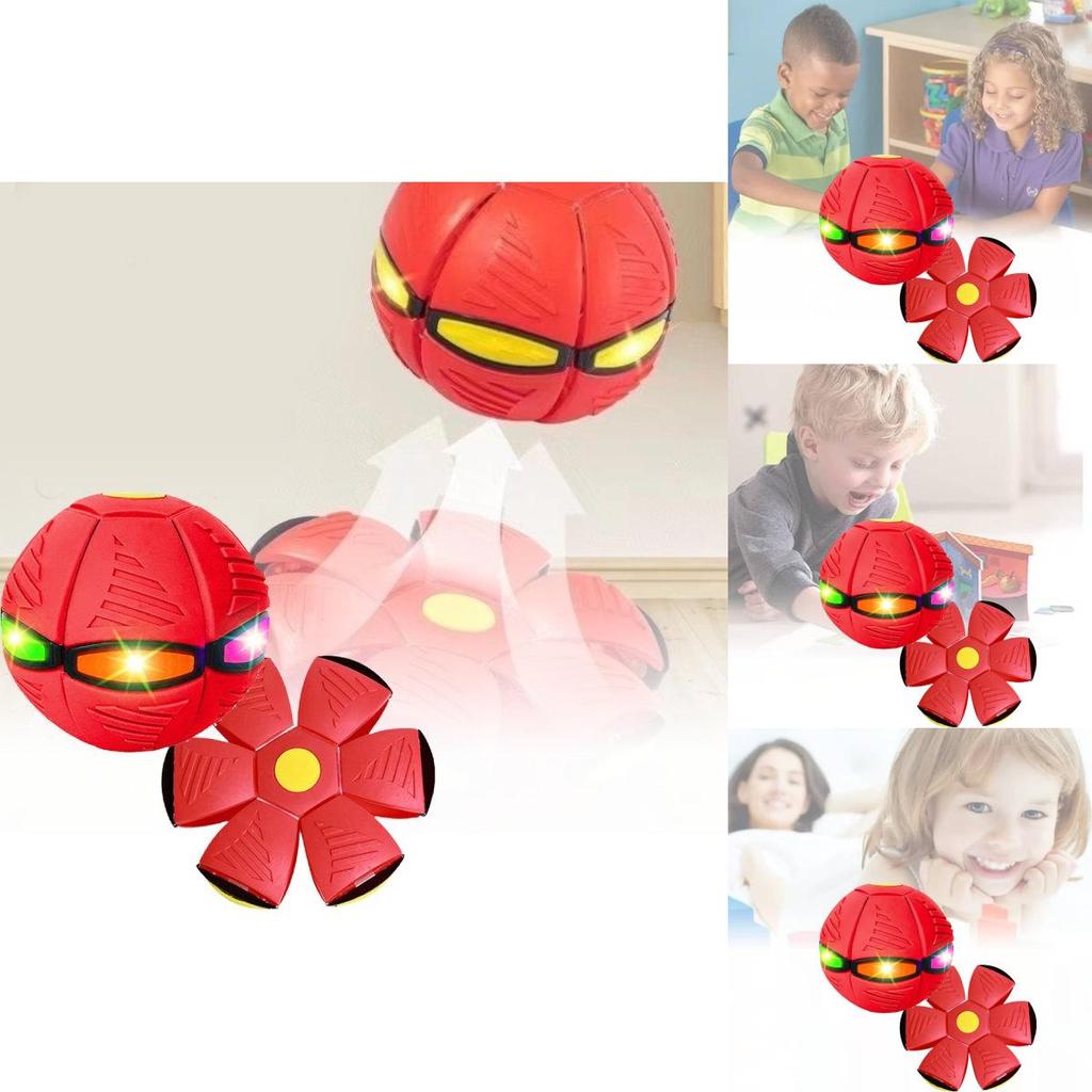 Colorful Glow In The Dark Flying Saucer Bouncy Ball For Indoor Outdoor Fun Toys