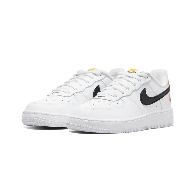 Force 1 LV8 PS Have A Nike Day Zapatillas para Niños Blanco Azufre Oscuro Negro DM4253-100