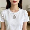 Heart Shaped Cut Zircon Inlaid Pendant Necklace, Suitable for Luxurious Jewelry Worn At Banquets and Holiday Gifts