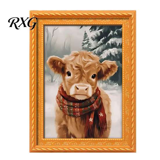 Christmas Gift for Family Halloween Refrigerator Magnets, Cute Cat Ghost Bathing Picture Frame Retro Funny Home Decorations Highland Cow Magnetic