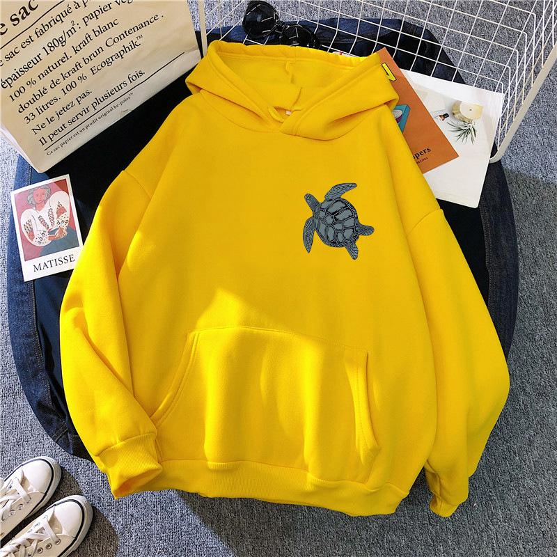 Casual Sea Turtle Print Hoodies Beach Malibu Surfing Diving Seattle Beach Graphic Sweatshirt Hoody Women Graphic Hooded Clothes