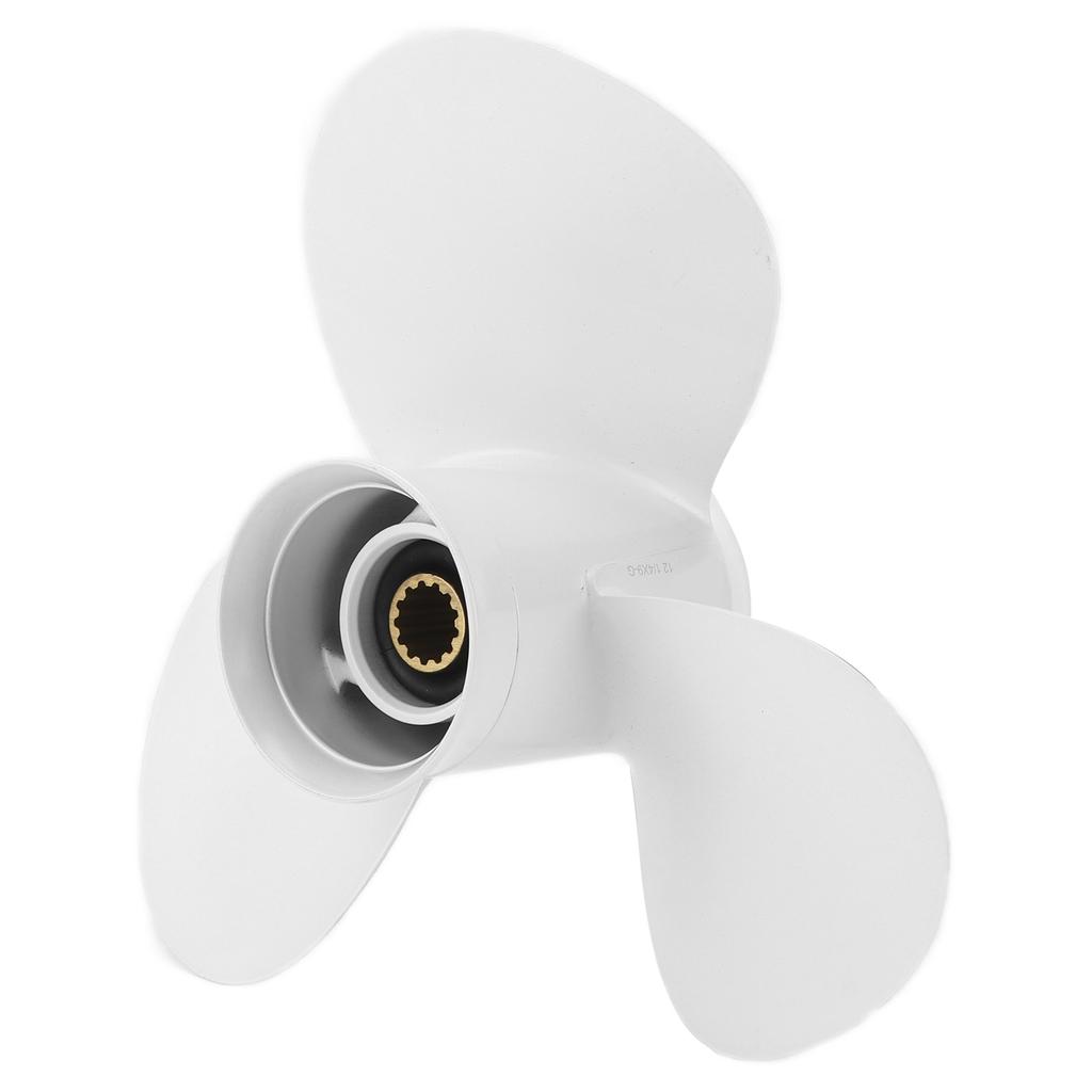 Outboard Propeller 3 Blades 13 Tooth Aluminum Alloy Replacement for YAMAHA Outboard Engines 25‑60HP