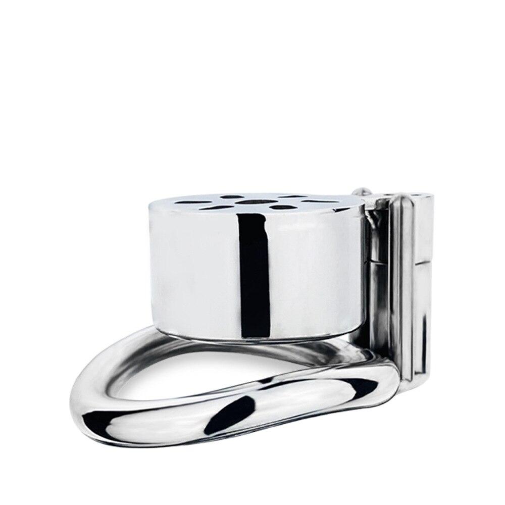 Metal Stainless Steel CB Lock Chastity Lock Penis Cage Cock Rings Chastity Ball Stretcher  Sex Toy Urethral Toy