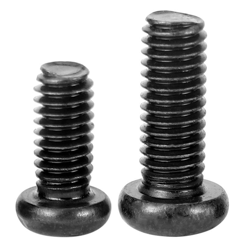 PM Black Cross Round Head Quenched Machine Screw - M2 To M4