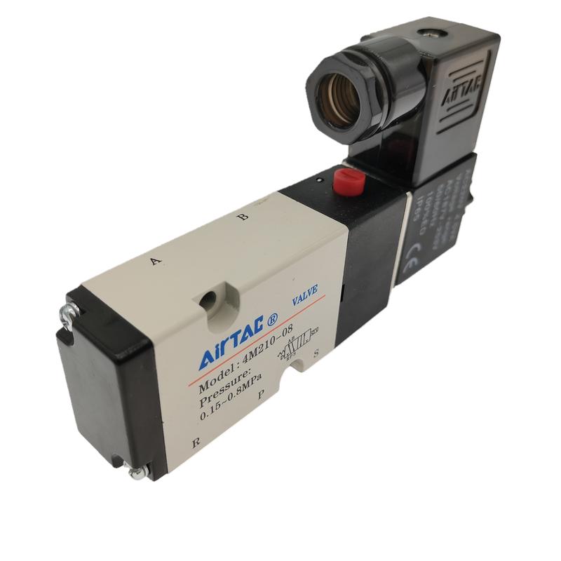 Airtac Original 5/2way 4M210-08 1/4 Inch Thread Single Electrical Control Pneumatic Solenoid Valve 4M110-06/M5 4M310-10 4m310-08
