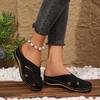 Fashion 2025 Summer New Covered-Toe Platform Slides Flat Casual Sandals Women's Plus Size Wide Fit Comfy Fashion Slip-On House Shoes