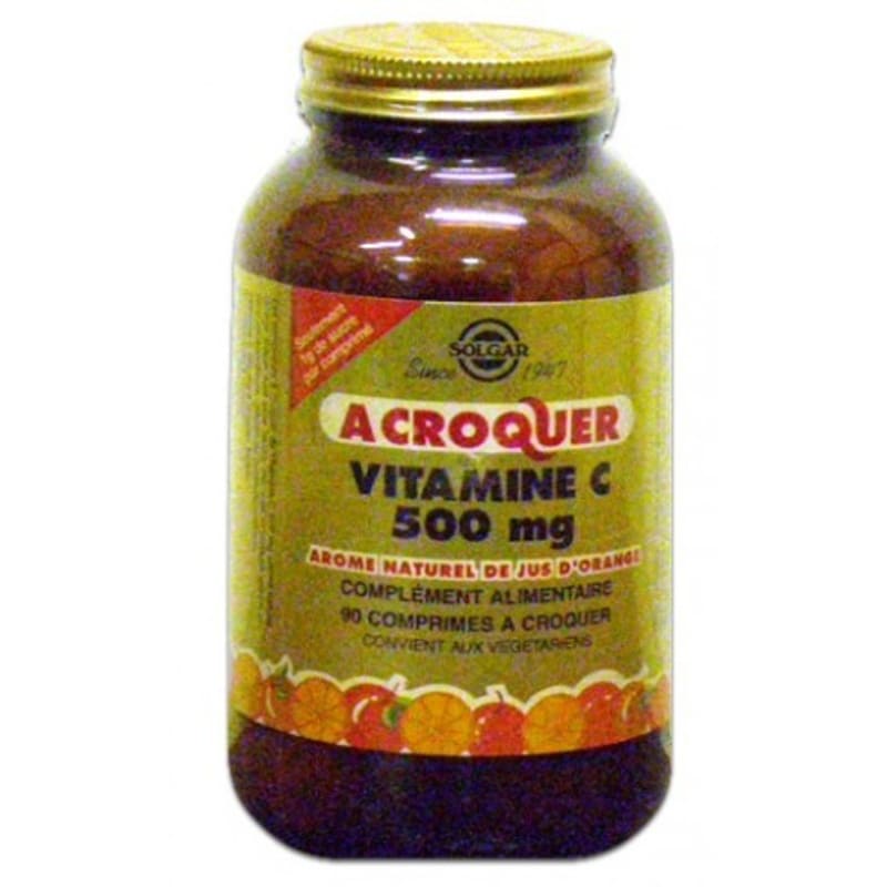 

Solgar Vitamin C 500 MG Orange Flavor 90 Tablets